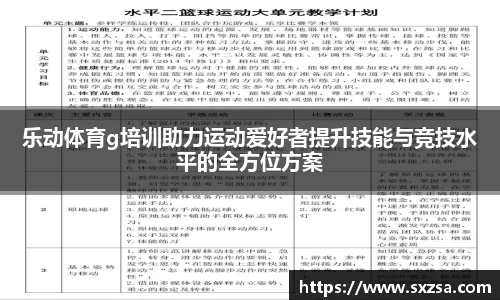 乐动体育g培训助力运动爱好者提升技能与竞技水平的全方位方案
